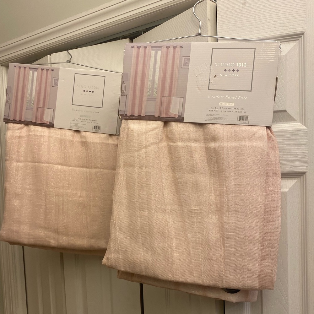 2 Set of 2 Studio 1012 Pink Window Panel Pairs